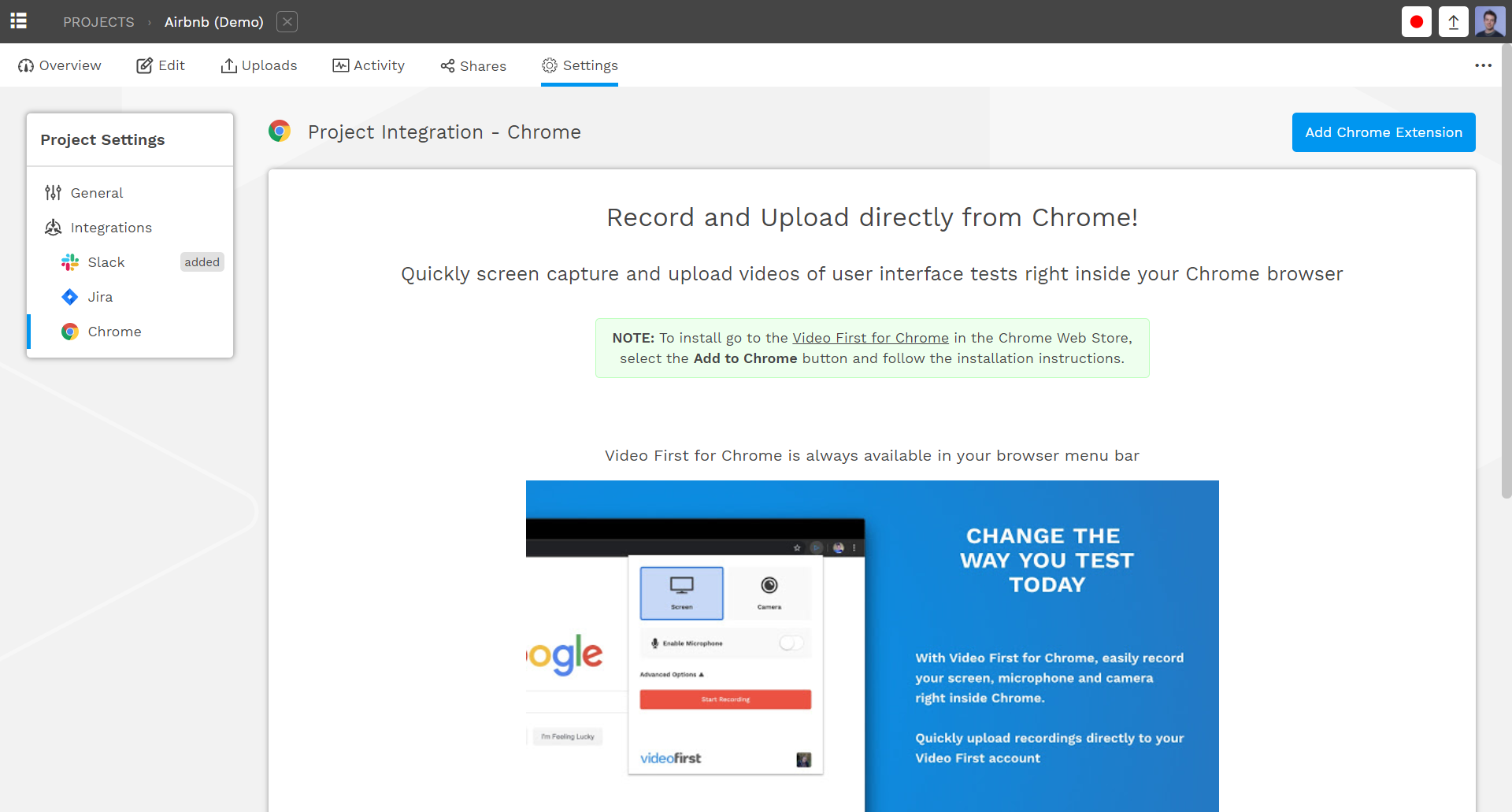 Video first for chrome 3